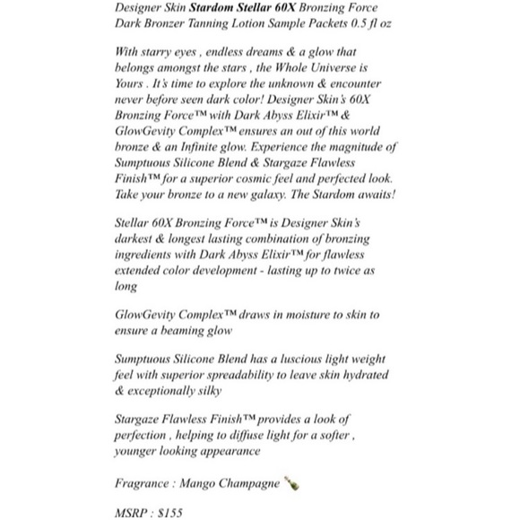 5 Qty - Stardom Designer Skin Samples - Picture 2 of 4